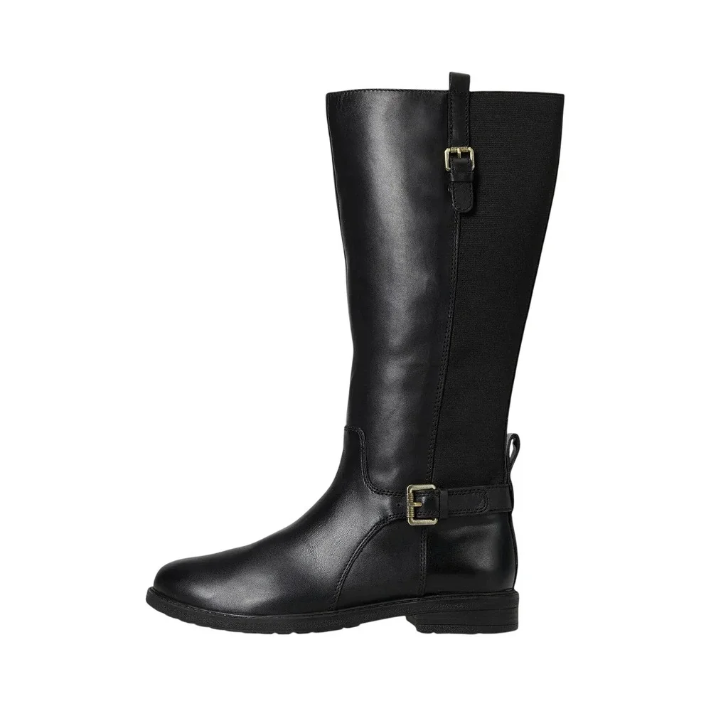 Easy Spirit Jackie Wide Calf Womens Boots Black Leather Riding Tall Boot 9 M
